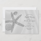 Invitation Starfish & Shells Beach Fête des mariées ou Mariag (Devant)