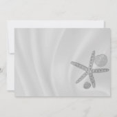 Invitation Starfish & Shells Beach Fête des mariées ou Mariag (Dos)