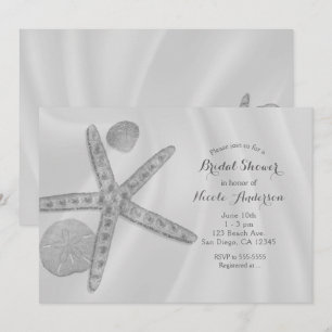 Invitation Starfish & Shells Plage : Réception de Mariage ou