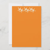 Invitation Starfish Sunset Orange moderne coloré Mariage (Dos)