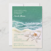 Invitation Starfish sur la plage Eau de mer Turquoise Invitat (Devant)