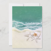 Invitation Starfish sur la plage Eau de mer Turquoise Invitat (Dos)