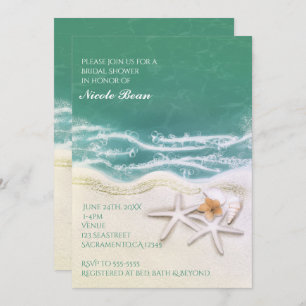 Invitation Starfish sur la plage Eau de mer Turquoise Invitat