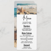 Invitation Starfish sur une plage de sable Photo (Devant / Derrière)