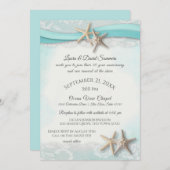 Invitation Starfish Tropical Vintage Beach Vow Renouvellement (Devant / Derrière)
