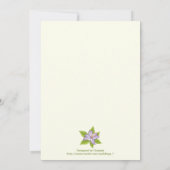 Invitation Stargazer lily violet mariage nuptiale (Dos)