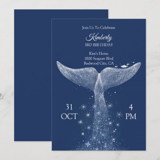 Invitation Starlit Whale’s Ascent (Devant / Derrière)