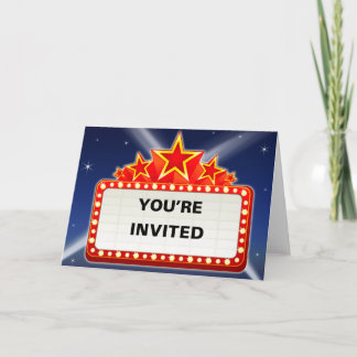 Invitation Starred Movie Marquee Vous êtes invité
