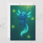 Invitation Starry Blue Axolotl Birthday  (Dos)