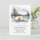 Invitation Starry Forest Adventure Await Baby shower (Debout devant)