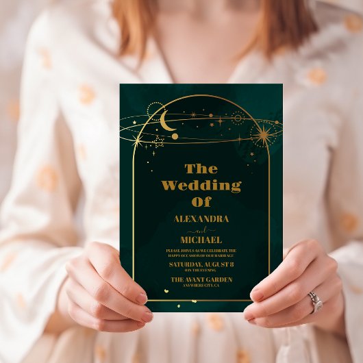 Invitation Starry Galaxy Space Stars Dream Mariage