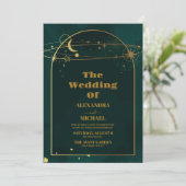 Invitation Starry Galaxy Space Stars Dream Mariage (Debout devant)