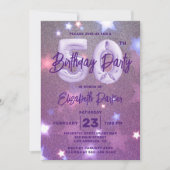 Invitation Starry Glittery Magenta 50e anniversaire Invitatio (Devant)