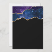 Invitation Starry Gold Agate Geode Toute année Anniversaire (Dos)