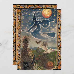 Invitation Starry Halloween Night Party