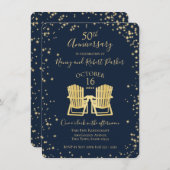 Invitation Starry Night Adirondack Chaises 50e Anniversaire E (Devant / Derrière)
