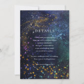 Invitation Starry Night Celestial Galaxy Mariage Détails Cart (Devant)