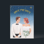 Invitation Starry Night Elegance  Romantic Save the Date<br><div class="desc">This romantic Save the Date wedding design features a dreamy night-inspired aesthetic with delicate stars and a calm,  elegant atmosphere.</div>