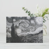 Invitation Starry Night I Vincent Van Gogh Flat Card (Debout devant)