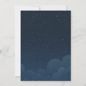 Invitation Starry Night Marine Bleu Parties scintillant en ar (Dos)