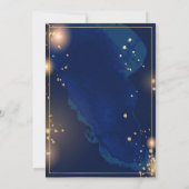 Invitation Starry Night Marine Bleu Parties scintillant en ar (Dos)