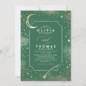 Invitation Starry Night Moon Tir Star Celestial Mariage (Devant)