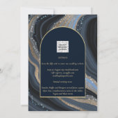 Invitation Starry Night Navy Gold Agate NUESTRA BODA Invitati (Dos)