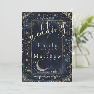 Invitation Starry Night Romance Mariage