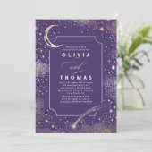 Invitation Starry Night Sky Crescent Moon Repétition Dîner (Debout devant)