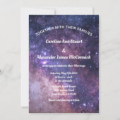 Invitation Starry Night Sky Galaxy Élégant Mariage céleste (Devant)