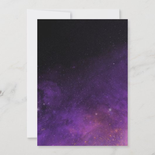 Invitation Starry Night Sky - Mariage élégant (Dos)