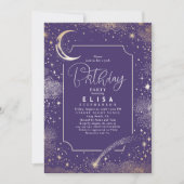 Invitation Starry Night Sky Moon Mystical Celestiday (Devant)