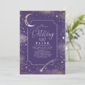 Invitation Starry Night Sky Moon Mystical Celestiday (Debout devant)