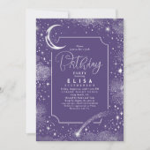 Invitation Starry Night Sky Moon Mystical Celestiday (Devant)