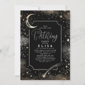 Invitation Starry Night Sky Moon Mystical Celestiday (Devant)