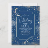 Invitation Starry Night Sky Moon Mystical Celestiday (Devant)