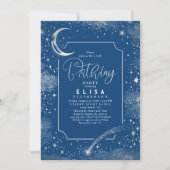 Invitation Starry Night Sky Moon Mystical Celestiday (Devant)