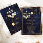 Invitation Starry Night Sky Planètes Little Star Baby shower