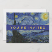 Invitation Starry Night Vincent van Gogh Peinture (Devant)