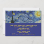 Invitation Starry Night Vincent van Gogh Peinture (Dos)