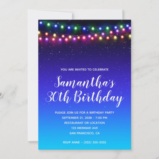 Invitation Starry Ombre Street Lights 30e anniversaire (Devant)