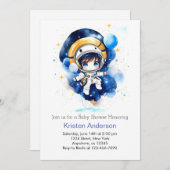 Invitation Starry Space Magic Boy Baby shower (Devant / Derrière)