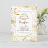 Invitation Stars d'or céleste et Quinceanera nocturne de la l (Debout devant)