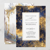 Invitation Stars Et Planètes Cosmiques Célestes Mariage (Devant / Derrière)