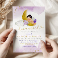 Stars Moon Lilac Heaven envoyé Baby shower mexicai