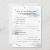 Invitation Stars & Nuages Qui Connaît Maman Jeu De Douche Car (Devant)