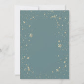 Invitation Stars Solaire Or Celestin Étoiles Mint Green RSVP (Dos)