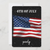 Invitation Stars Stripes Drapeau américain patriotique 4 juil (Dos)