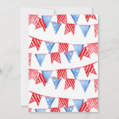 Invitation Stars Stripes et .. Baby shower du 4 juillet (Dos)