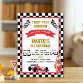 Invitation Start Your Engines Race Car 1st Birthday Party